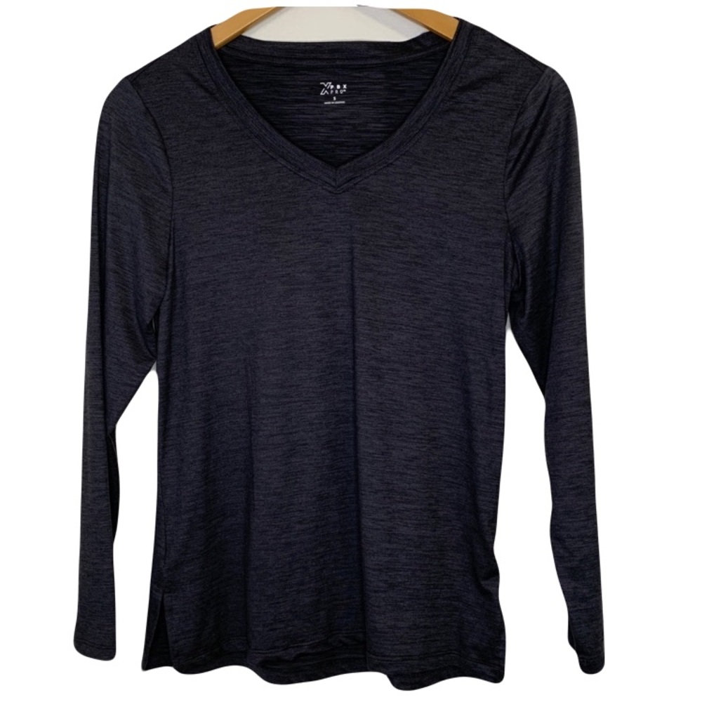 XPBX  Pro  Women’s  Small  Gray  Long  Sleeve  V  Neck  Athletic  Top